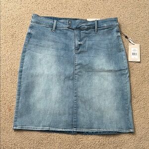 NYDJ Blue Knee-Length Pencil Skirt